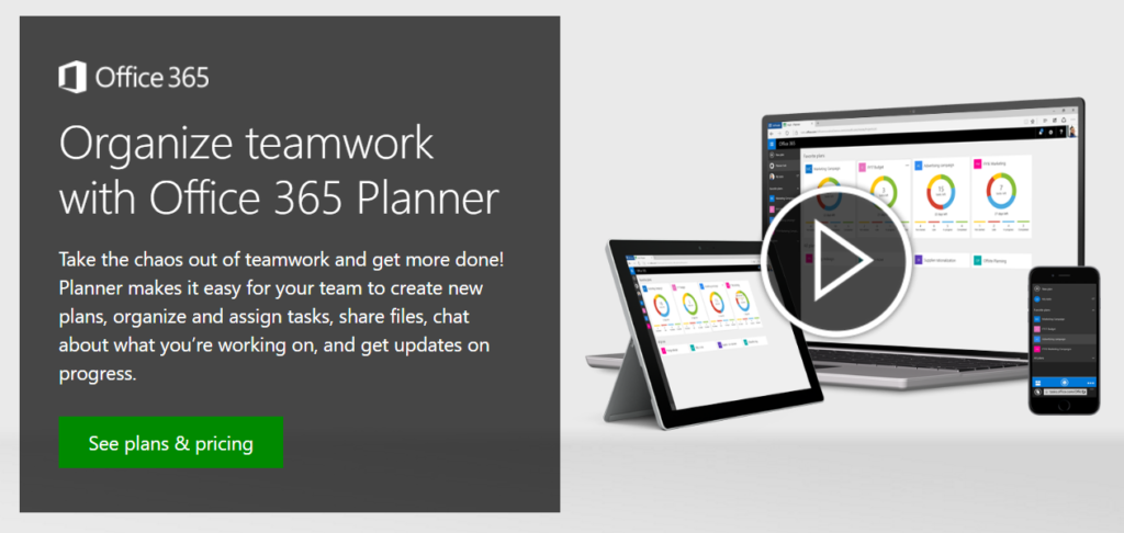 Organize teamwork with Office 365 Planner